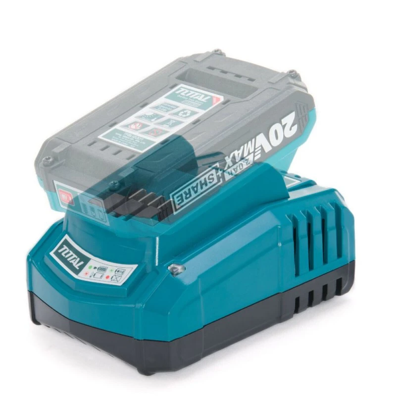 Акумулаторен ударен винтоверт TOTAL Industrial, 20 V, 2 x 2.0 Ah Li-Ion, + аксесоари